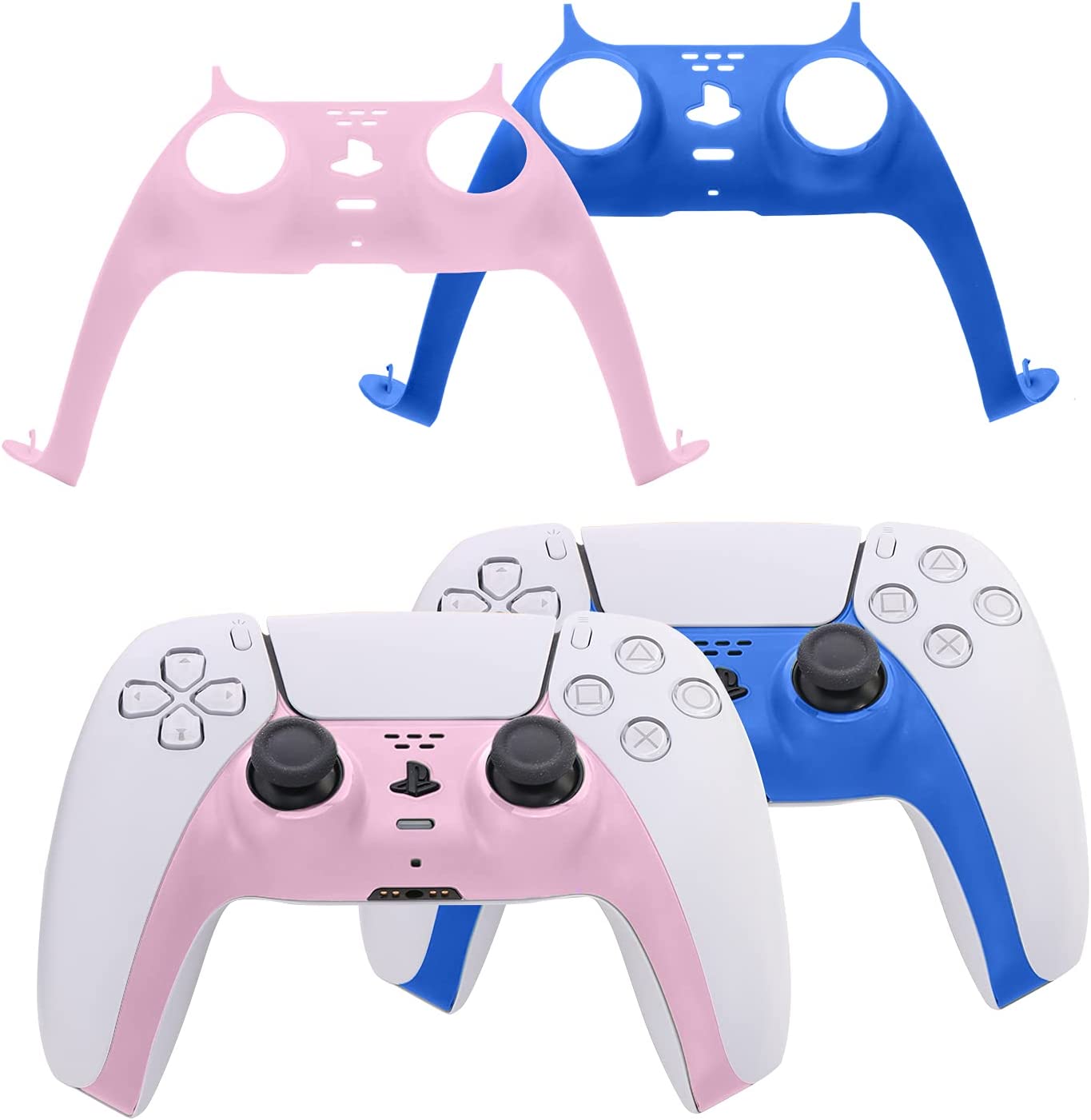 PS5 Controller Accessories, PS5 Controller Plates, PS5 Controller Faceplate 2 Pack - Green and Blue