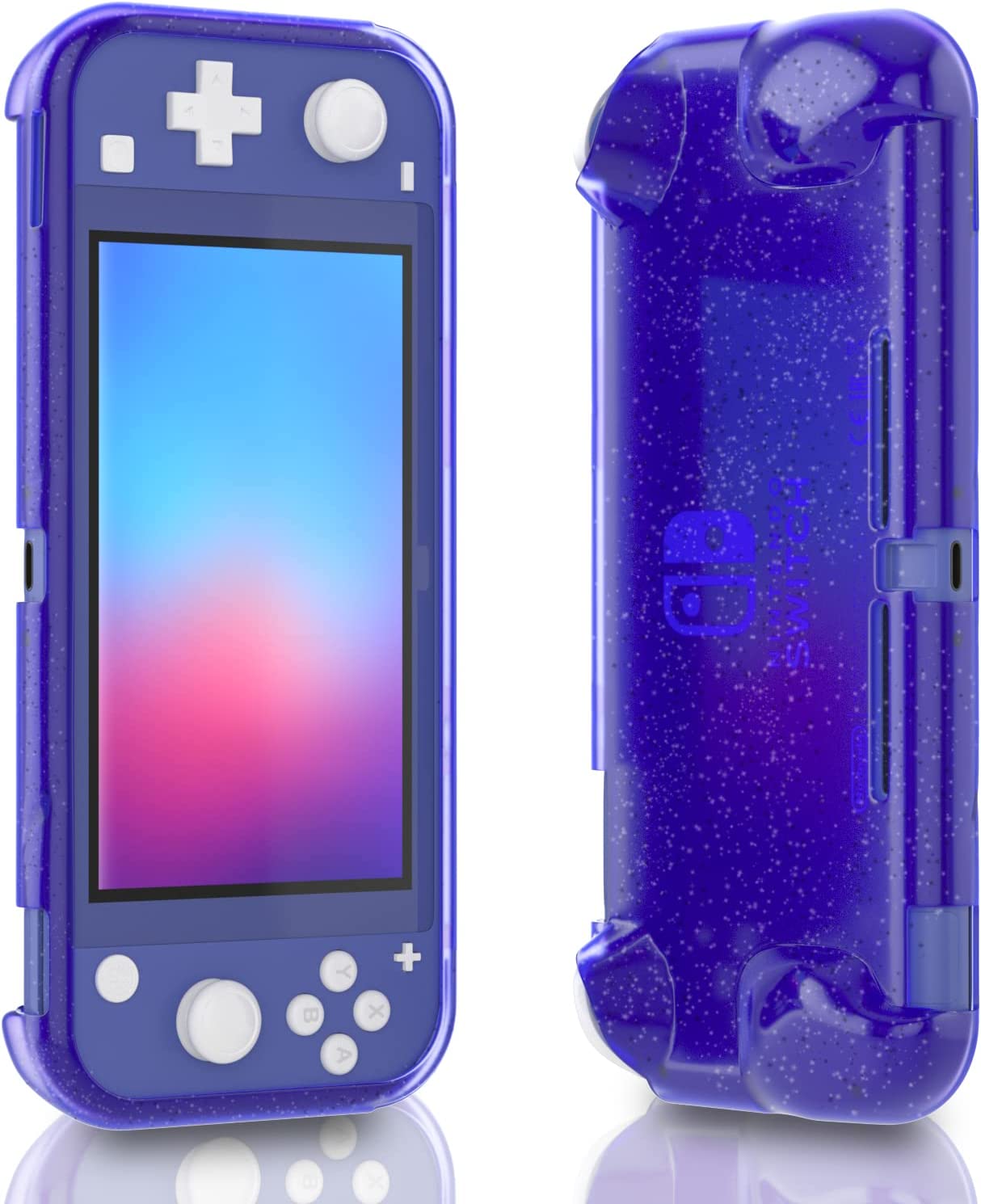 Switch lite Glitter Case, Switch lite Protective TPU Case, Switch lite Ergonomic Grip Case