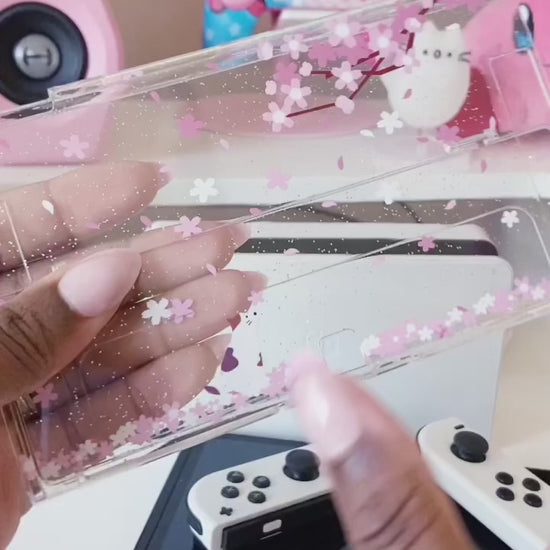 NINTENDO SWITCH OLED CHERRY BLOSSOMS CASE